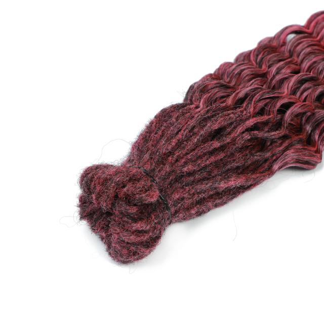 Dreadlocks with double curly tail