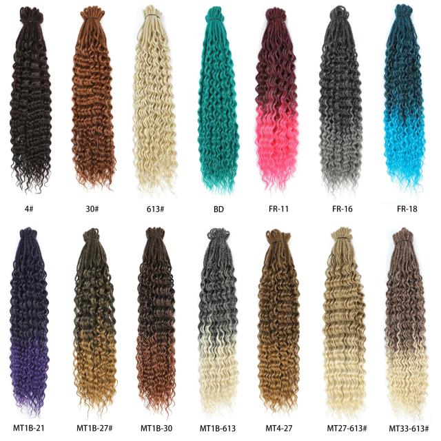 Dreadlocks with double curly tail