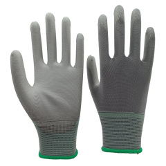 13G grey polyester liner with PU coating