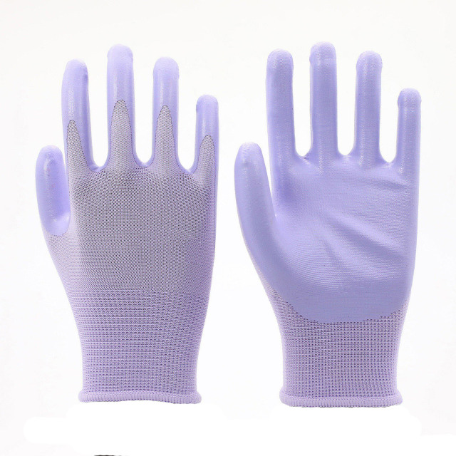 13G  Purple nylon liner with nitrile foam coating