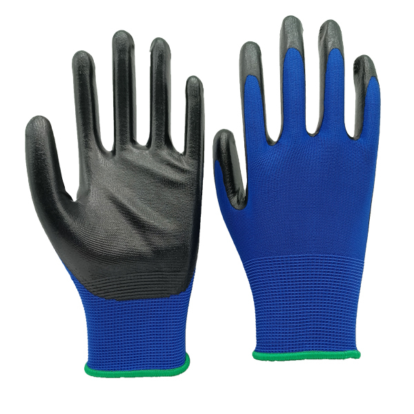 13G  Blue polyester liner with nitrile foam coating