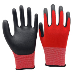 15G recycled polyester liner with micro foam nitrile palm coating