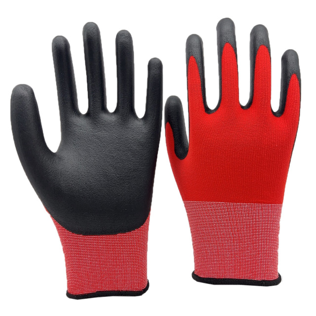 15G recycled polyester liner with micro foam nitrile palm coating