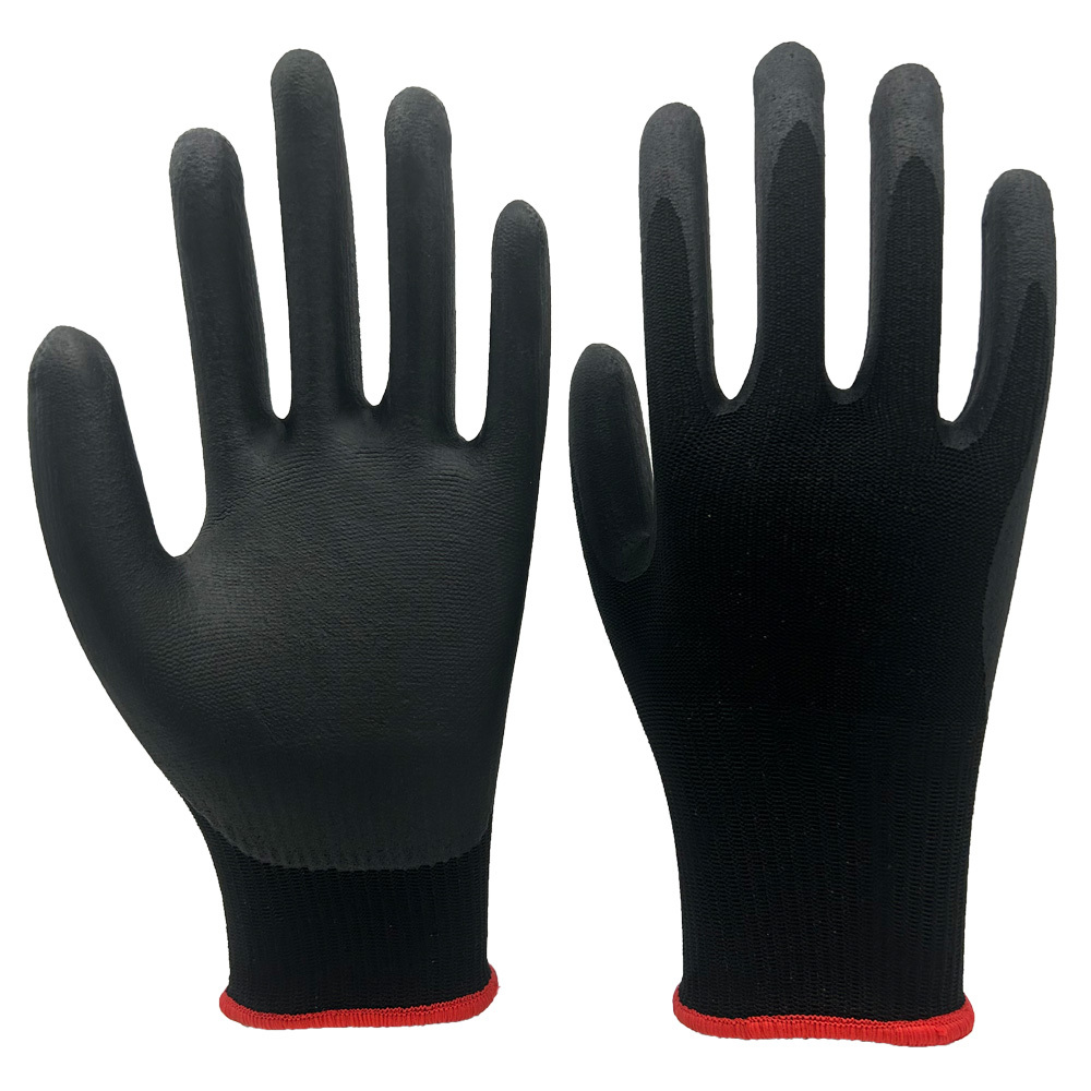 15G Black Spandex+Nylon Liner With Black Micro-Foam Nitrile Coating