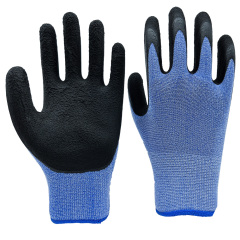 13G spandex/nylon liner with black foam latex palm dipped
