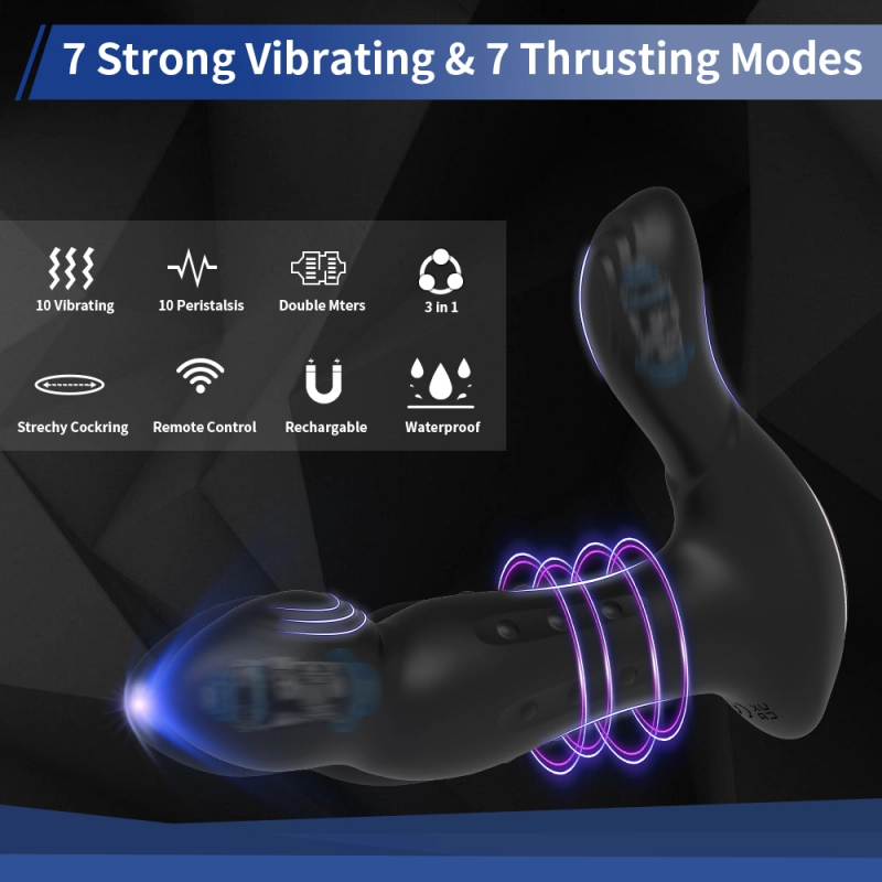 Remote Control Prostate Plug with 9 Vibration and Pulsation Modes