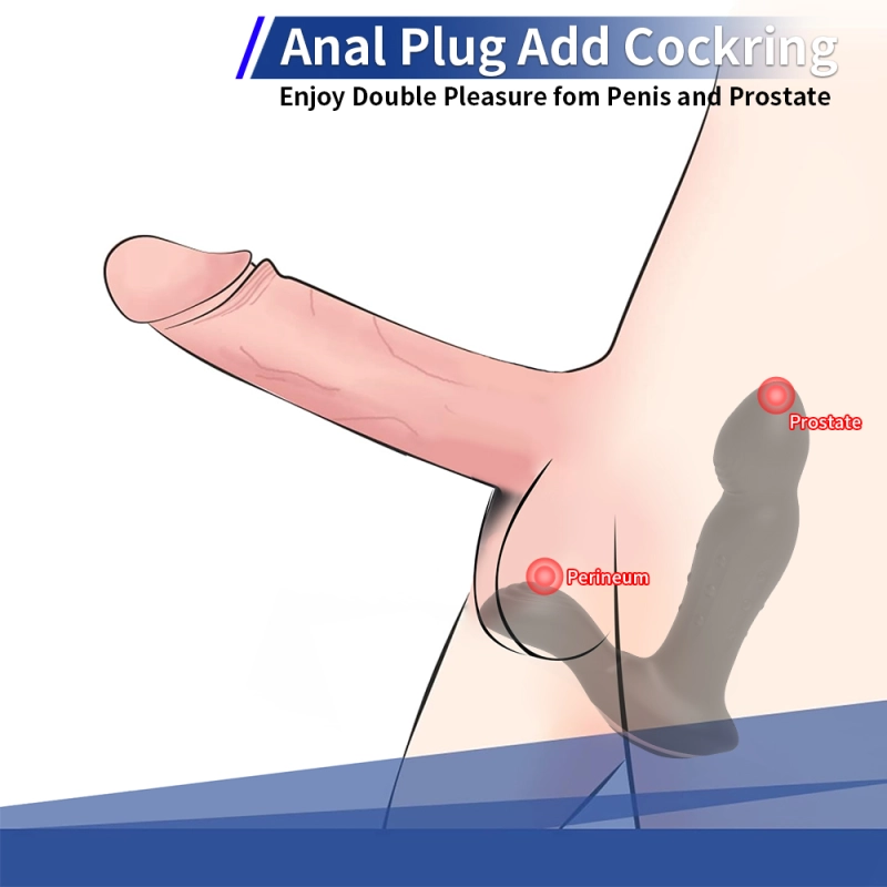 Remote Control Prostate Plug with 9 Vibration and Pulsation Modes