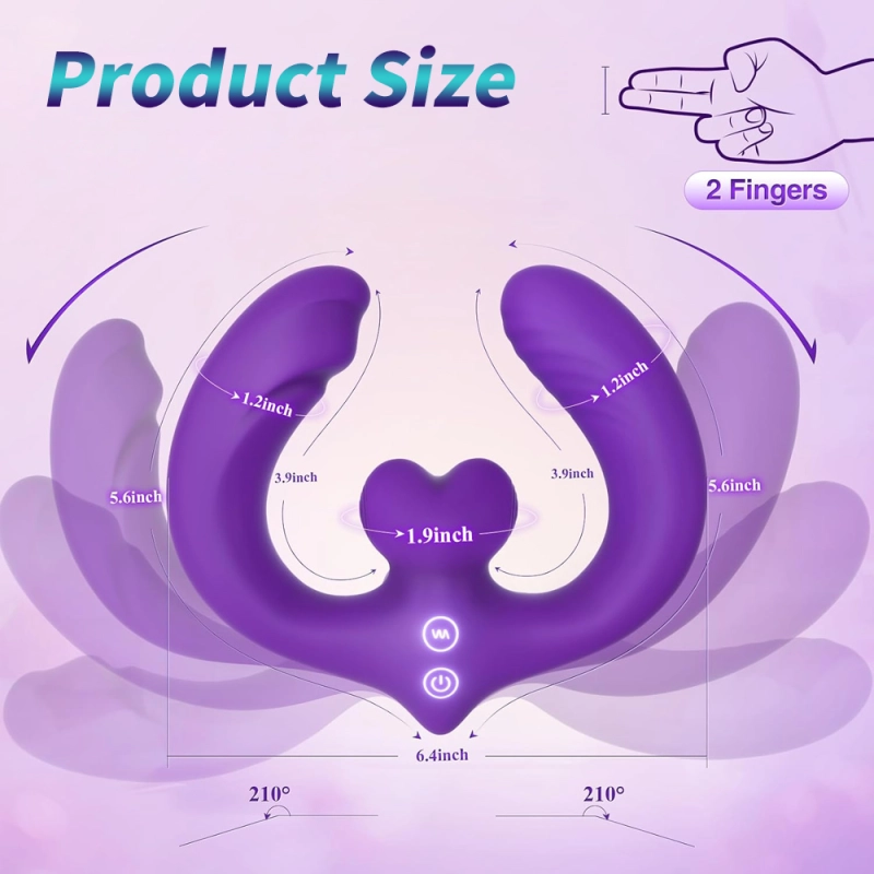 10-Speed Vibrating Horn Design Sex Toys for Couples Remote Vibrators