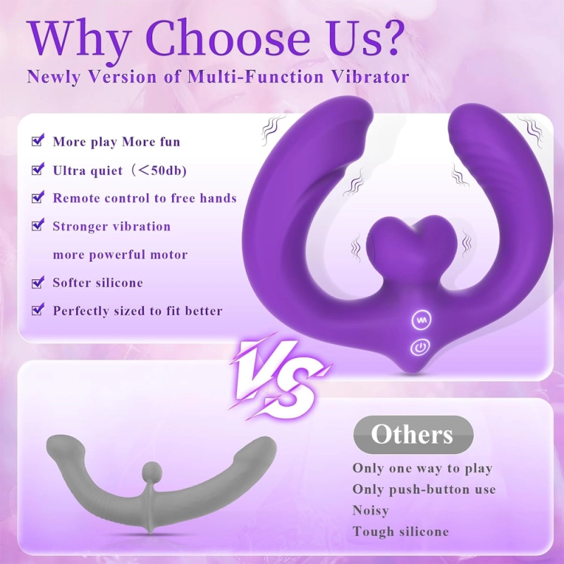 10-Speed Vibrating Horn Design Sex Toys for Couples Remote Vibrators