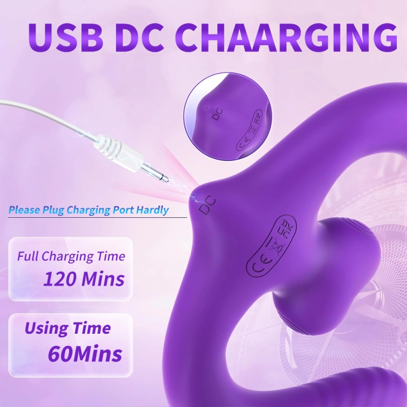 10-Speed Vibrating Horn Design Sex Toys for Couples Remote Vibrators
