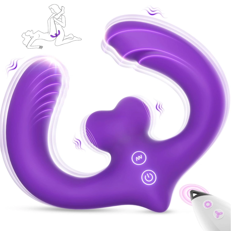 10-Speed Vibrating Horn Design Sex Toys for Couples Remote Vibrators