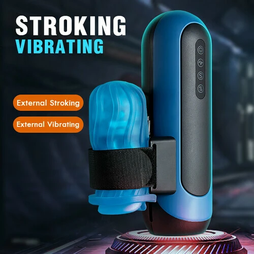 Thrusting Male Masturbator Pocket Pussy for Men with  Multi-Speed& Stoker Length Settings
