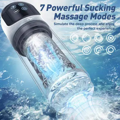 Thrusting Vibrating Pocket Pussy Male Masturbator with Heating Function