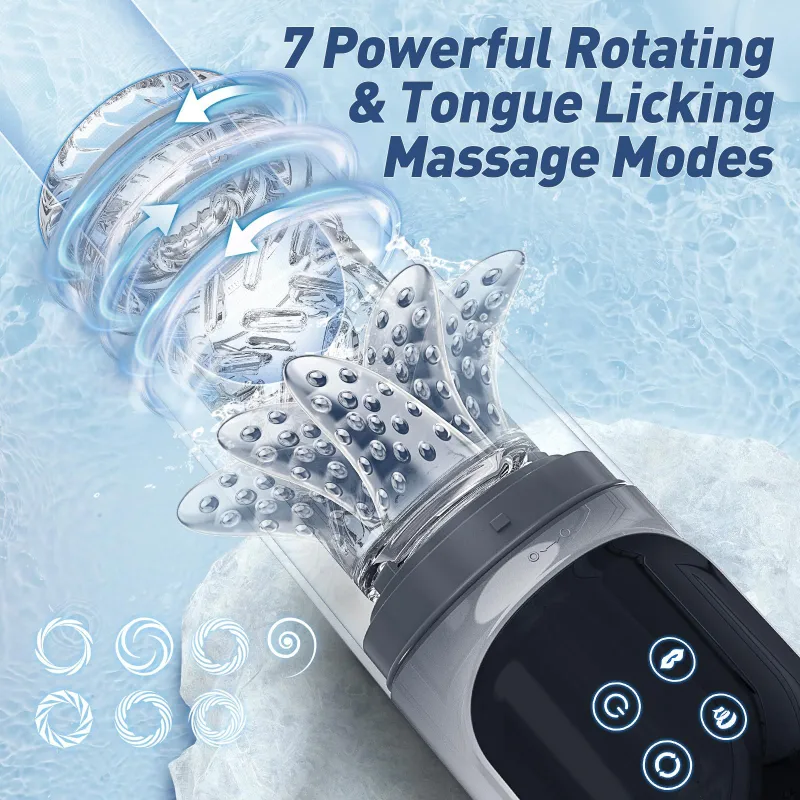 Rotating Male Masturbator with Suction and Waterproof Vibrating Features