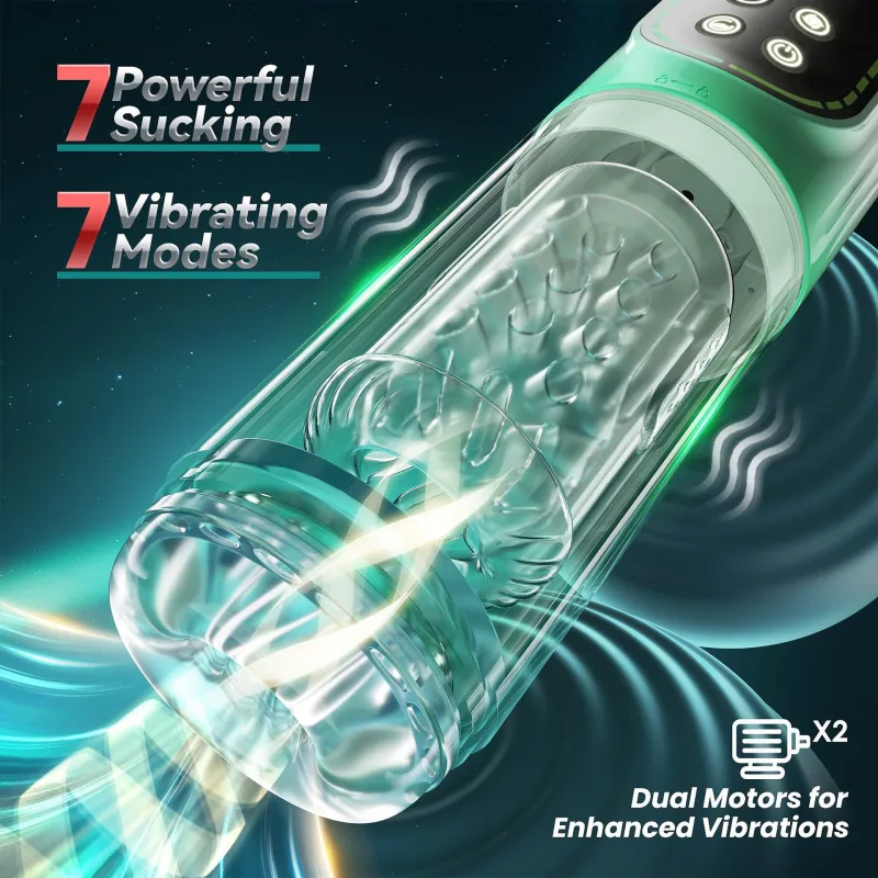 Hydro-Power Water Penis Pump with Rotating Suction and Vibrating Magic male mastur