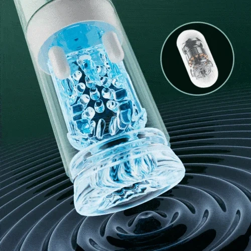 Hydro-Power Water Penis Pump with Rotating Suction and Vibrating Magic male mastur