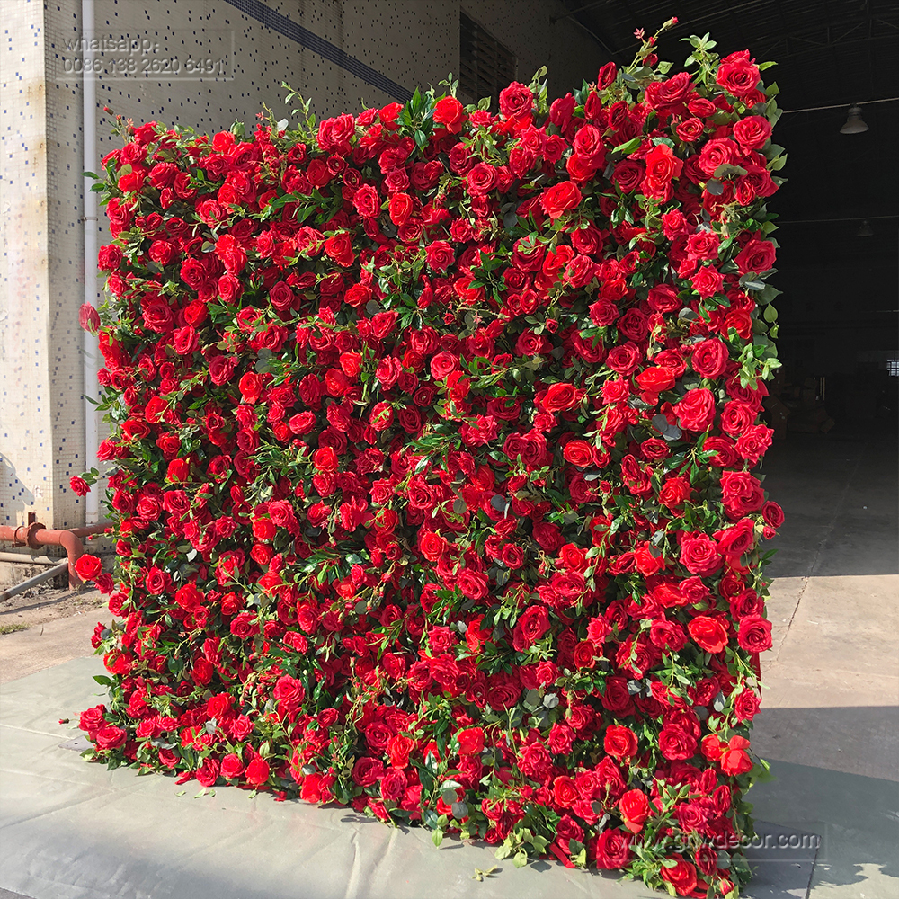 Flower wall red rose