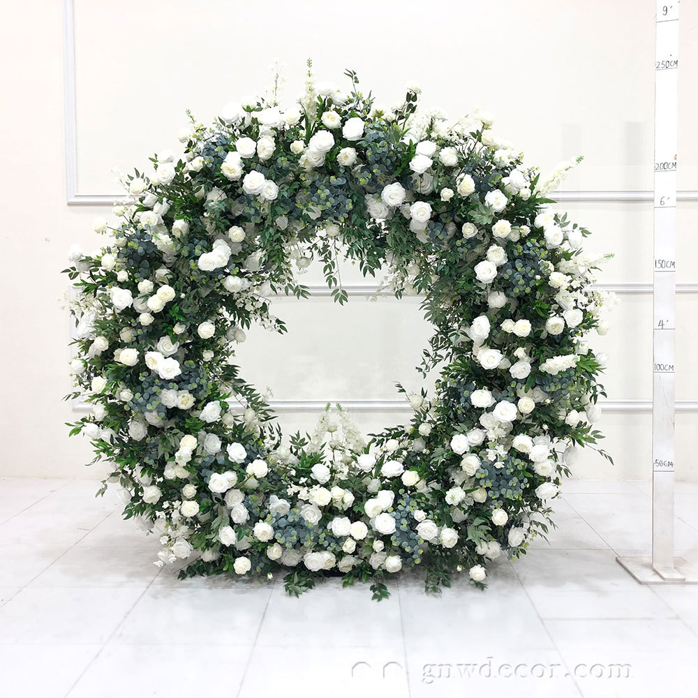 Artificial flower arch : circle ring shape