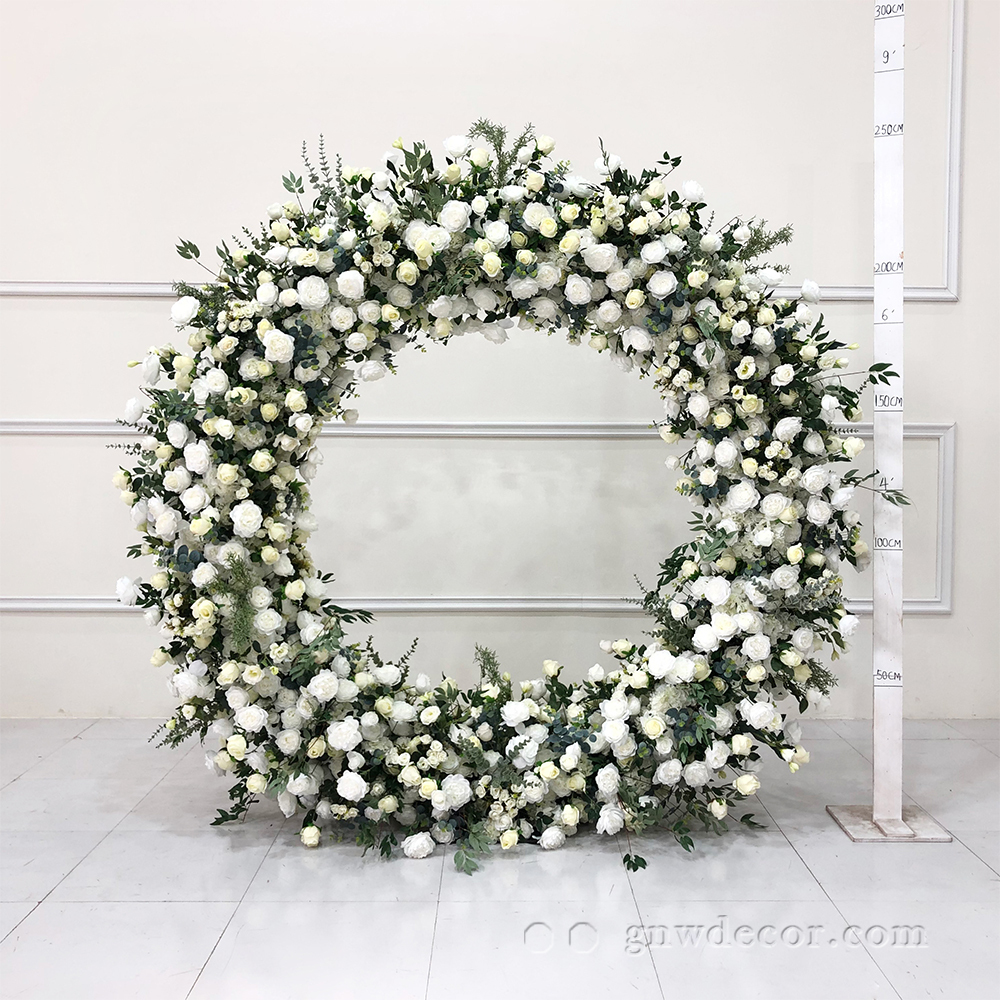 Artificial flower arch : circle ring shape