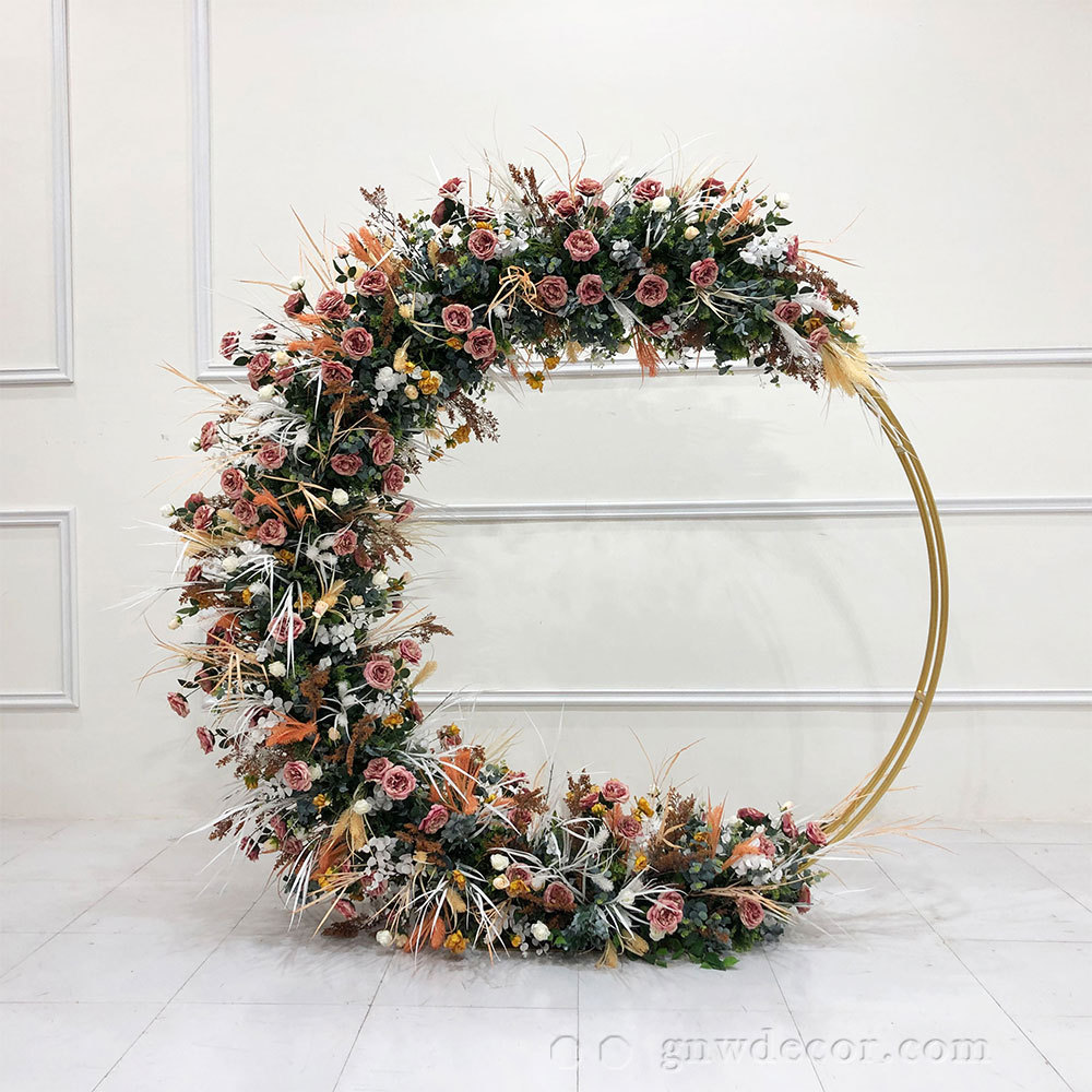 Artificial flower arch : circle ring shape