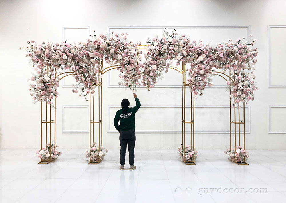 Artificial flower arch : stage frame