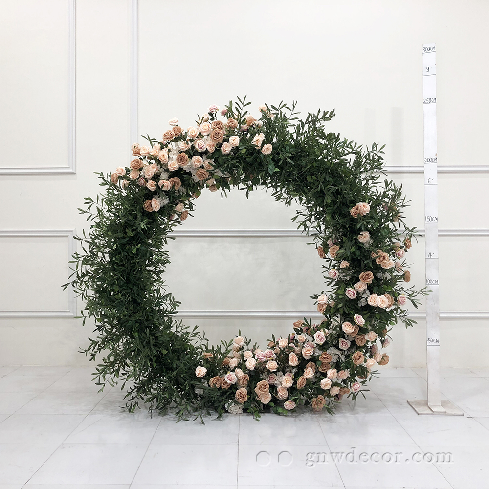 Artificial flower arch : circle ring shape