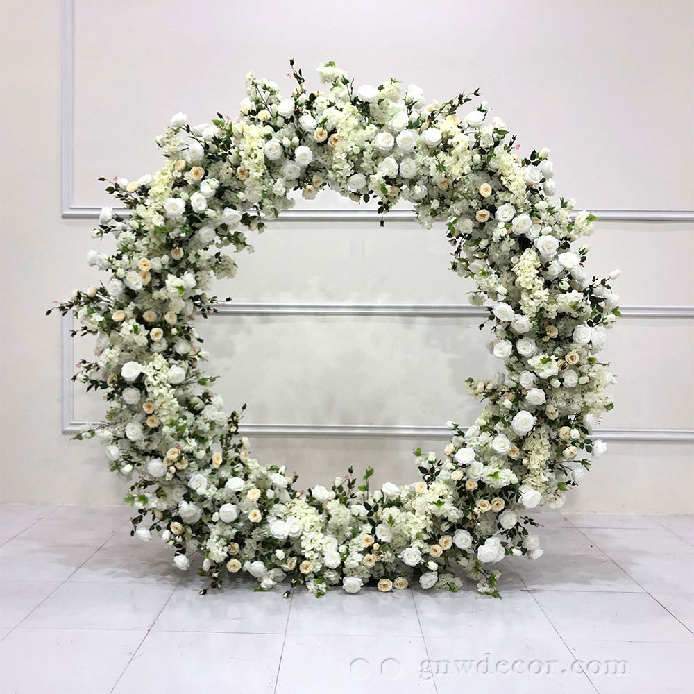 Artificial flower arch : circle ring shape