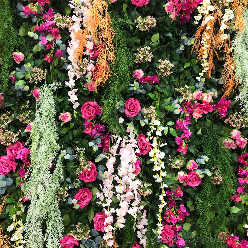 Artificial flower wall 8ft x 8ft