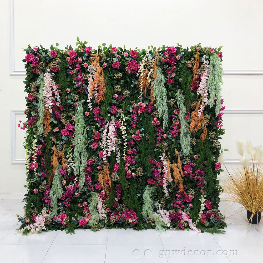 Artificial flower wall 8ft x 8ft