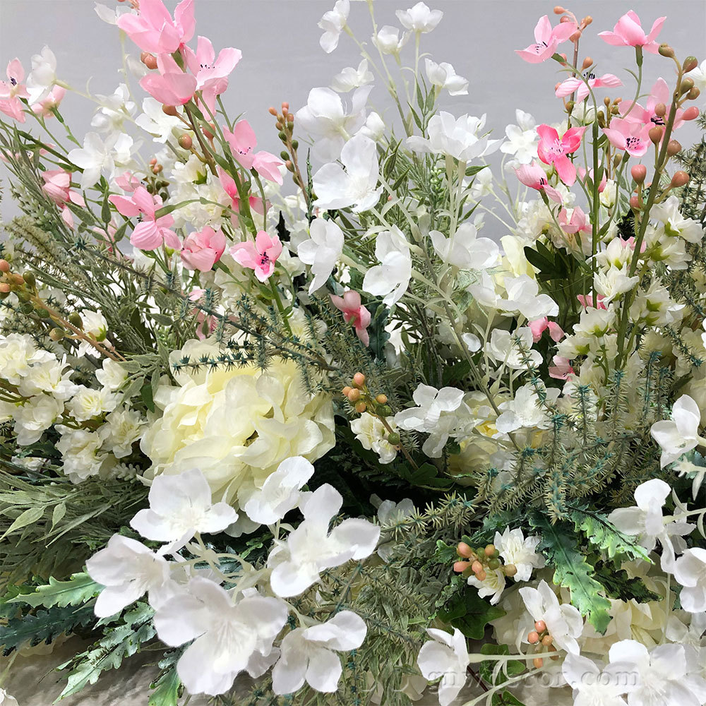 Artificial flower top table runner strip