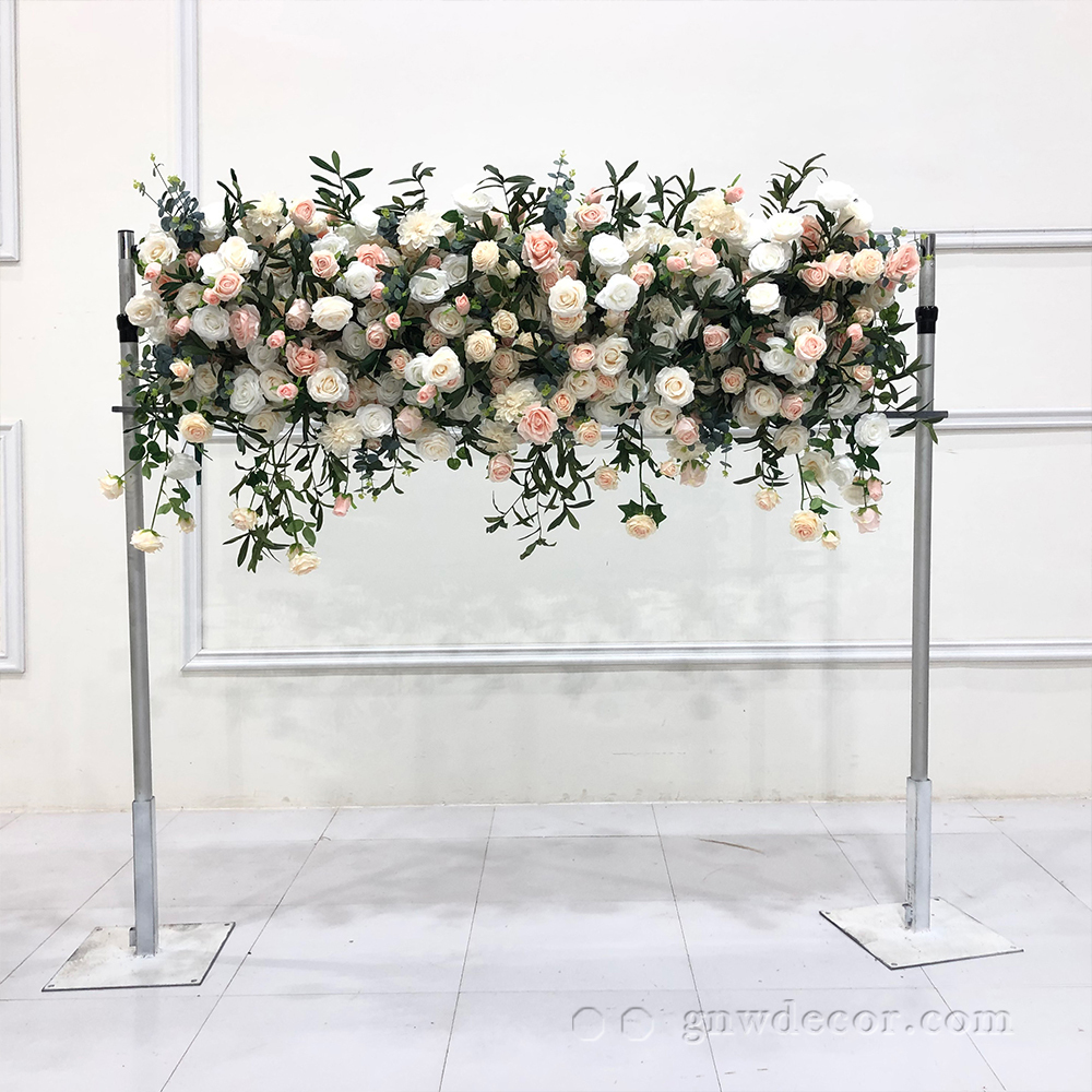 Artificial flower top table runner strip
