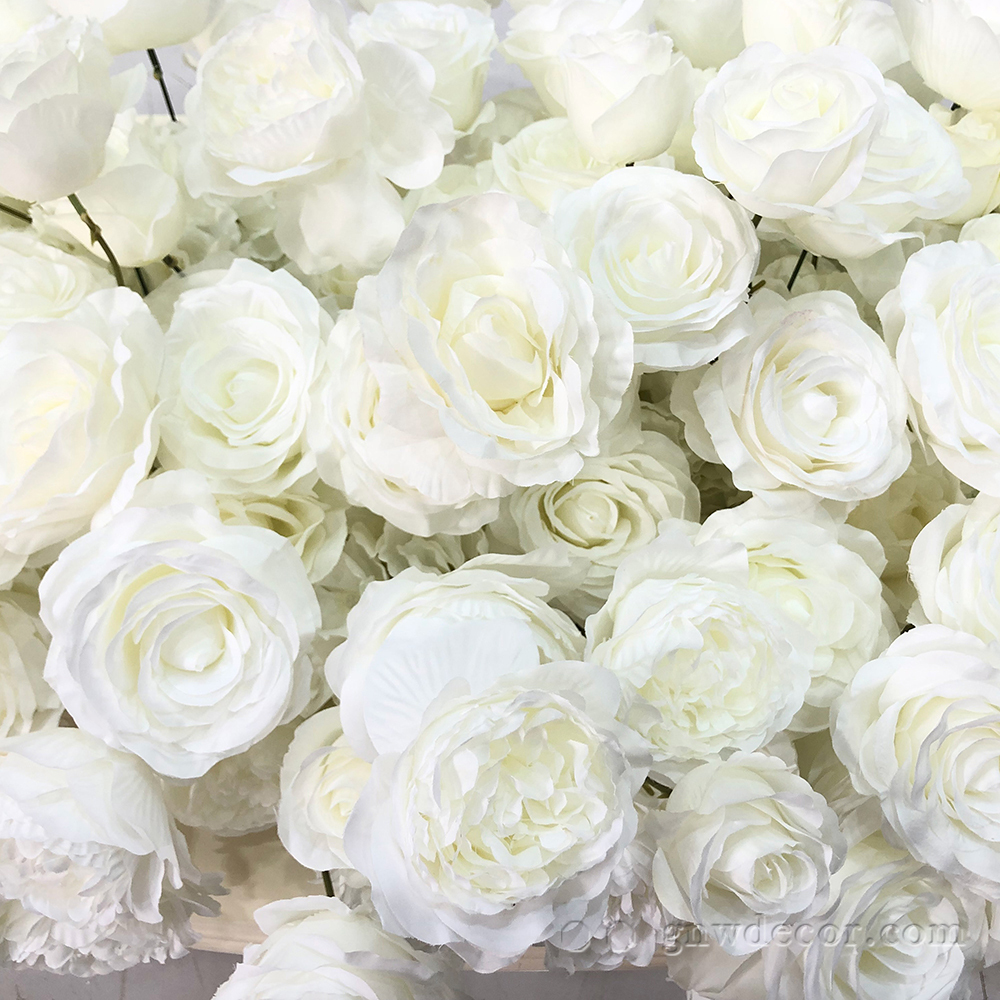Artificial flower top table runner strip
