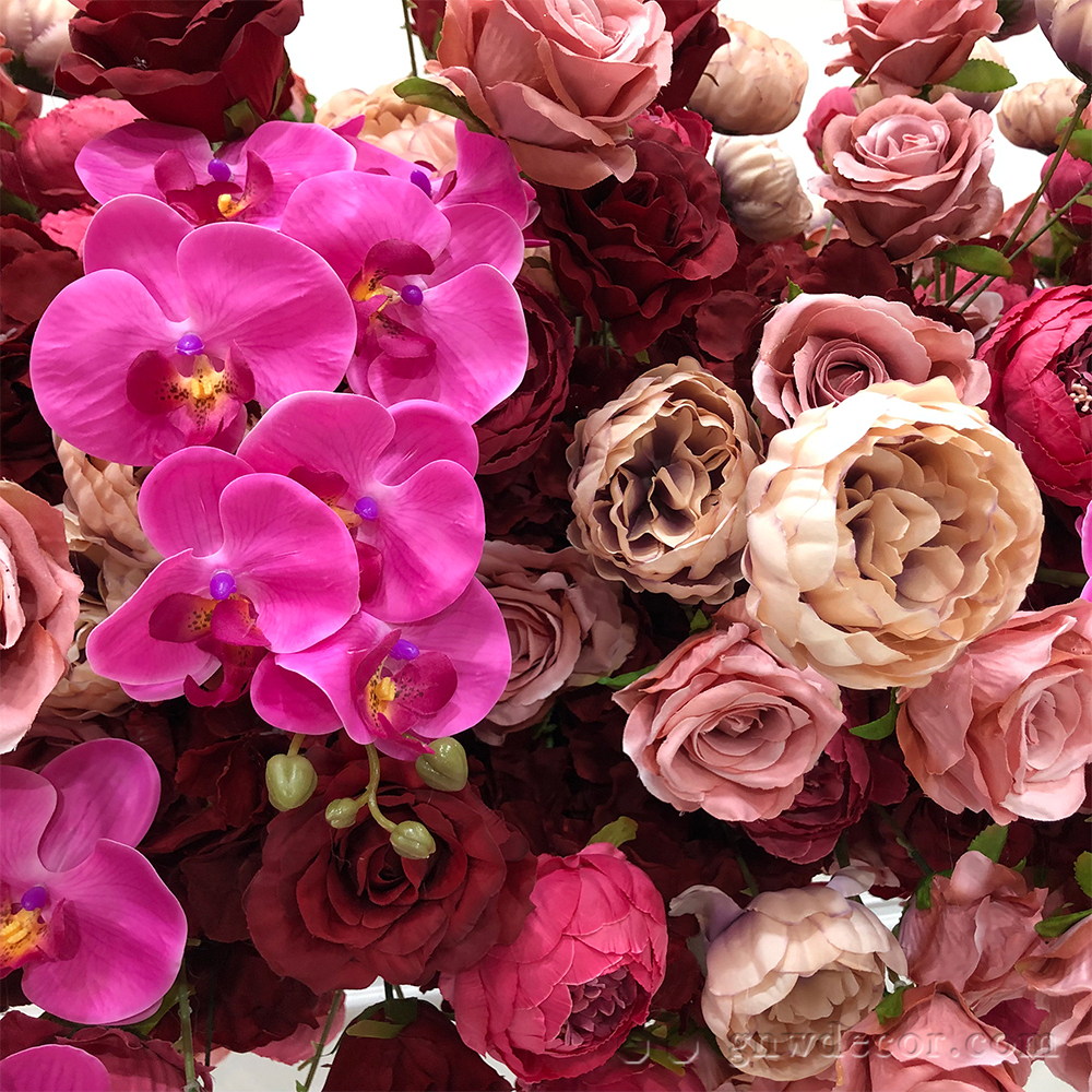 Artificial flower top table runner strip