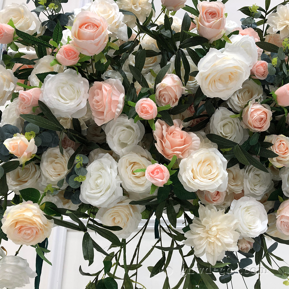 Artificial flower top table runner strip