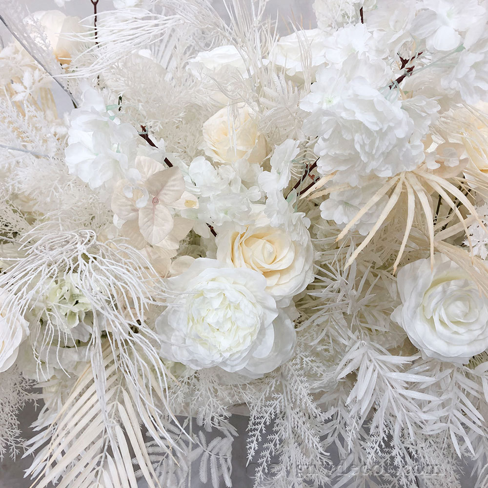 Artificial flower top table runner strip