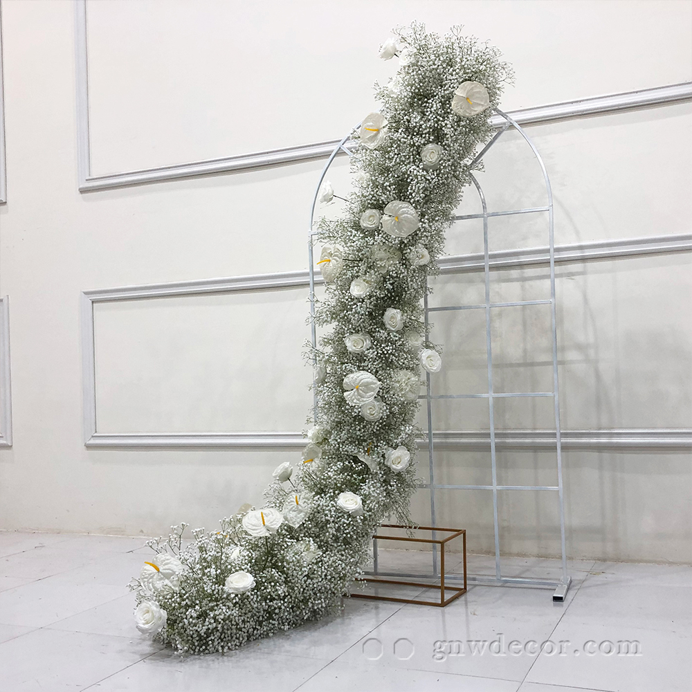 Artificial flower top table runner strip