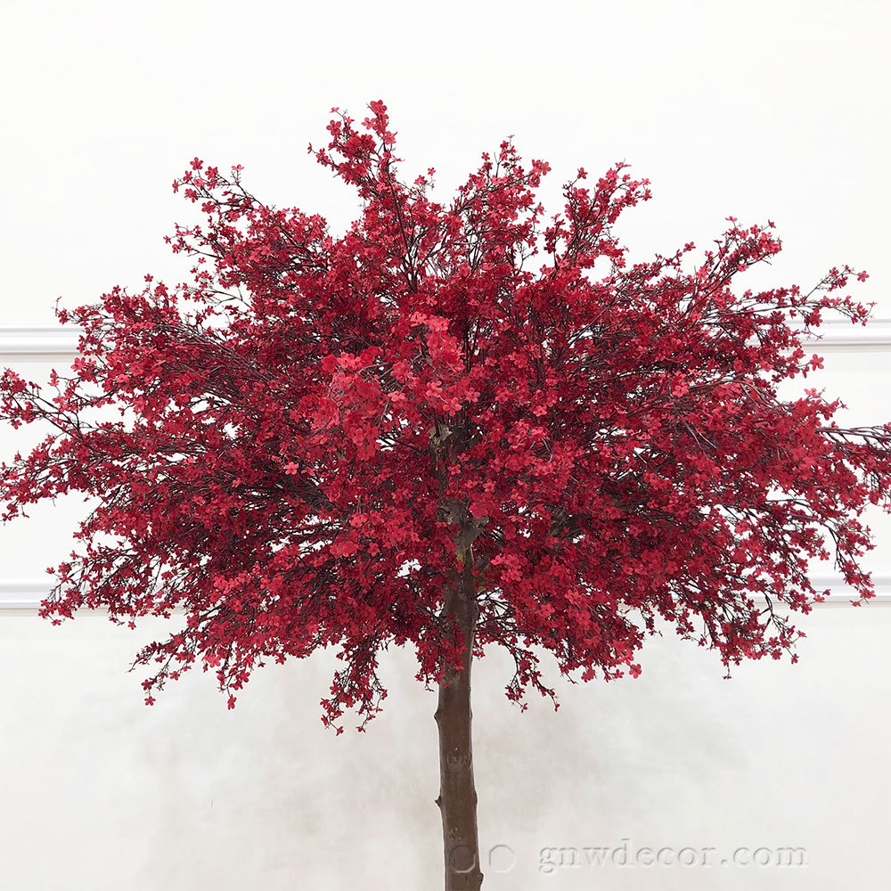 Artificial flower tree for table centerpiece