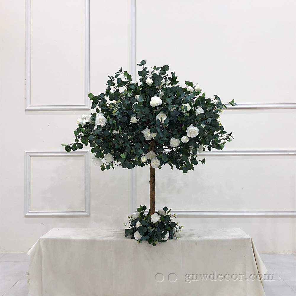 Artificial flower tree for table centerpiece