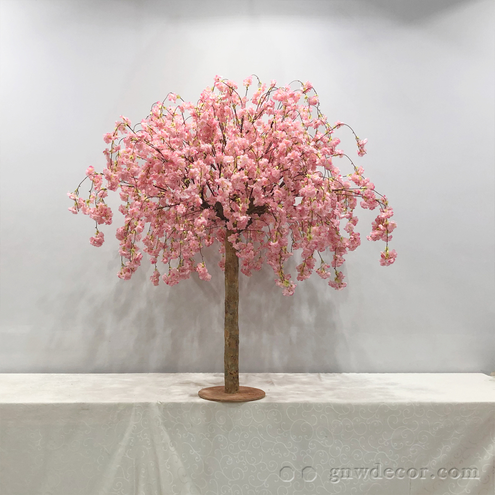 Artificial flower tree for table centerpiece