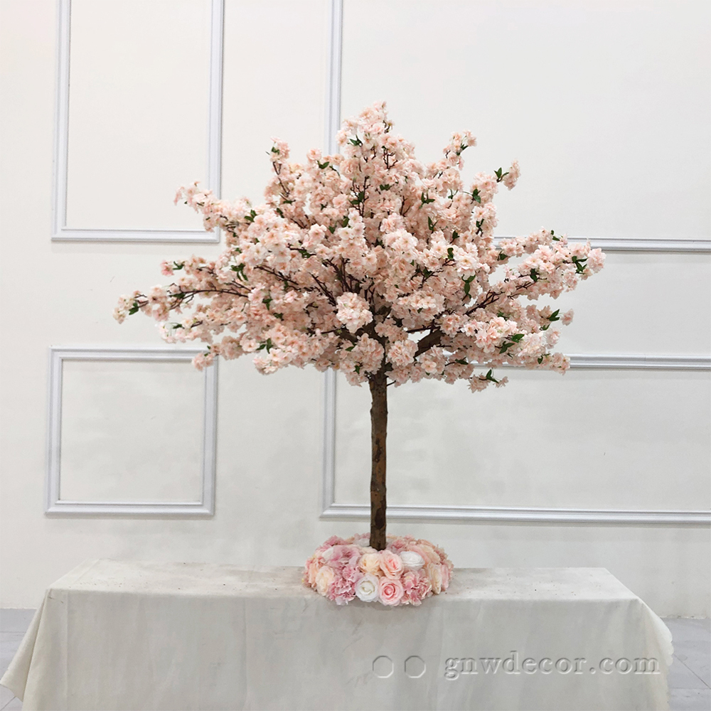 Artificial flower tree for table centerpiece