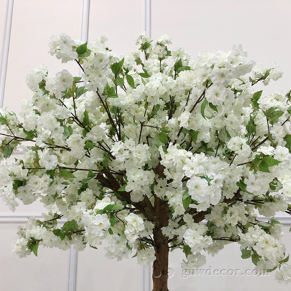 Artificial flower tree for table centerpiece