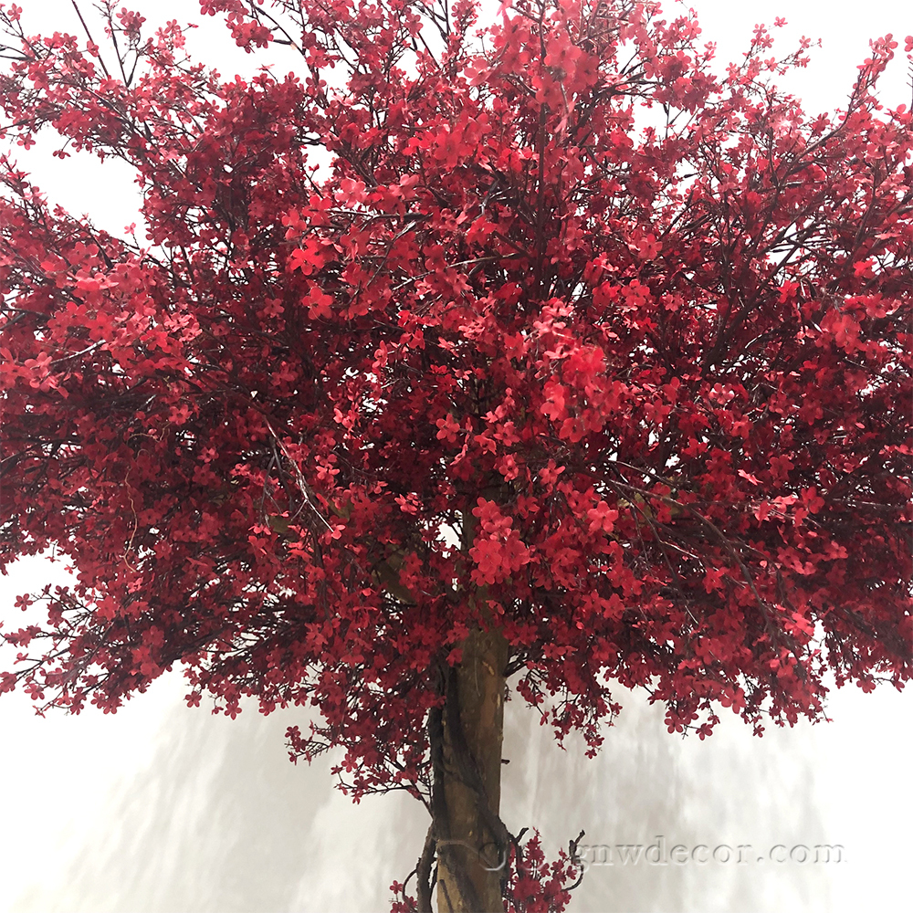 Artificial flower tree for table centerpiece
