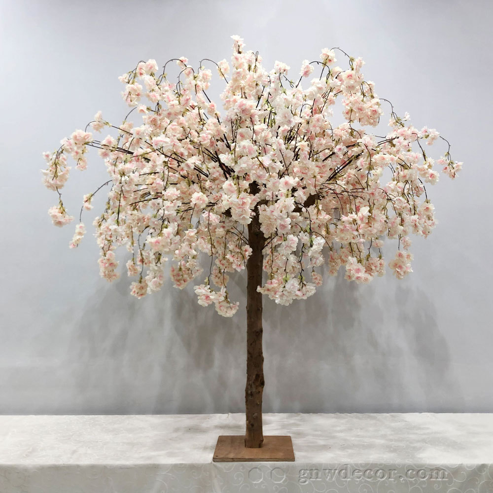 Artificial flower tree for table centerpiece