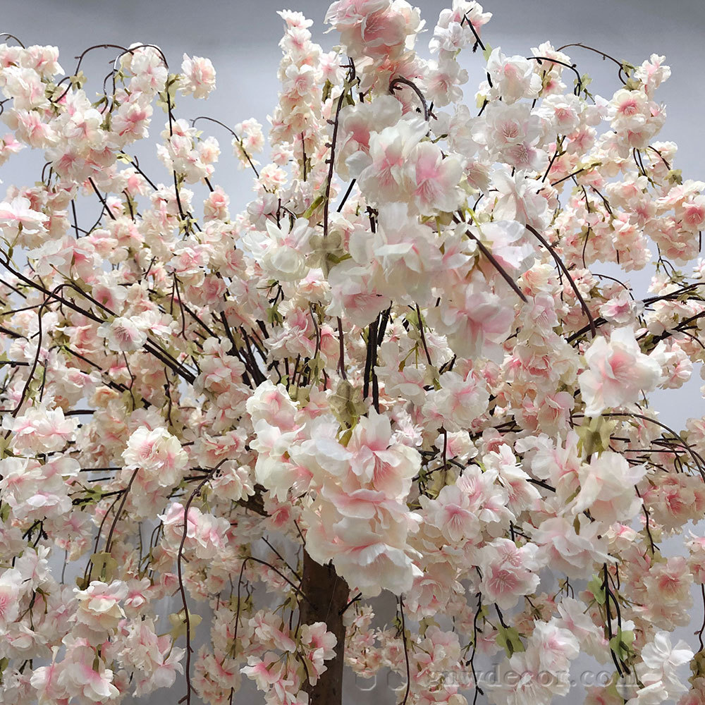 Artificial flower tree for table centerpiece