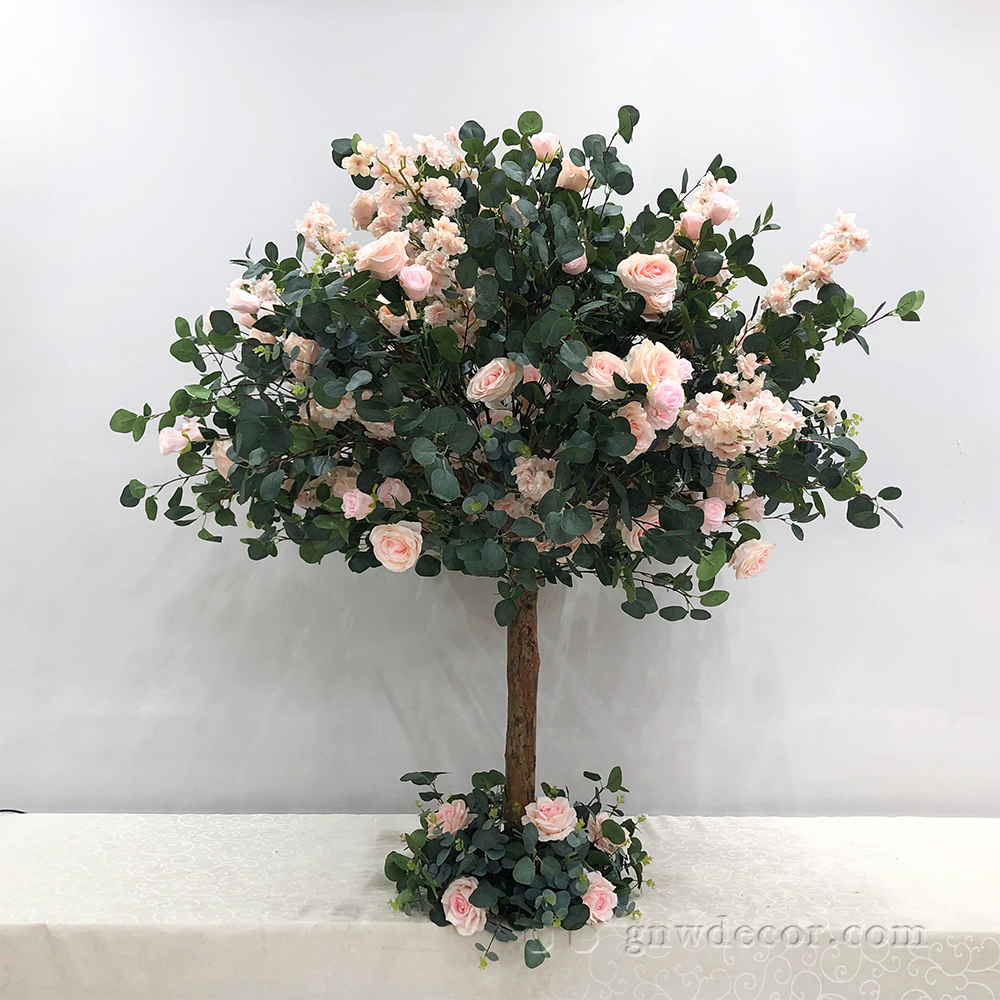 Artificial flower tree for table centerpiece