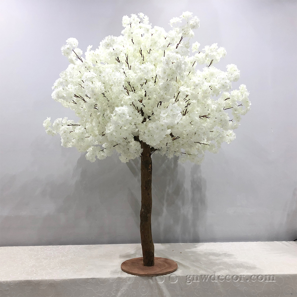 Artificial flower tree for table centerpiece