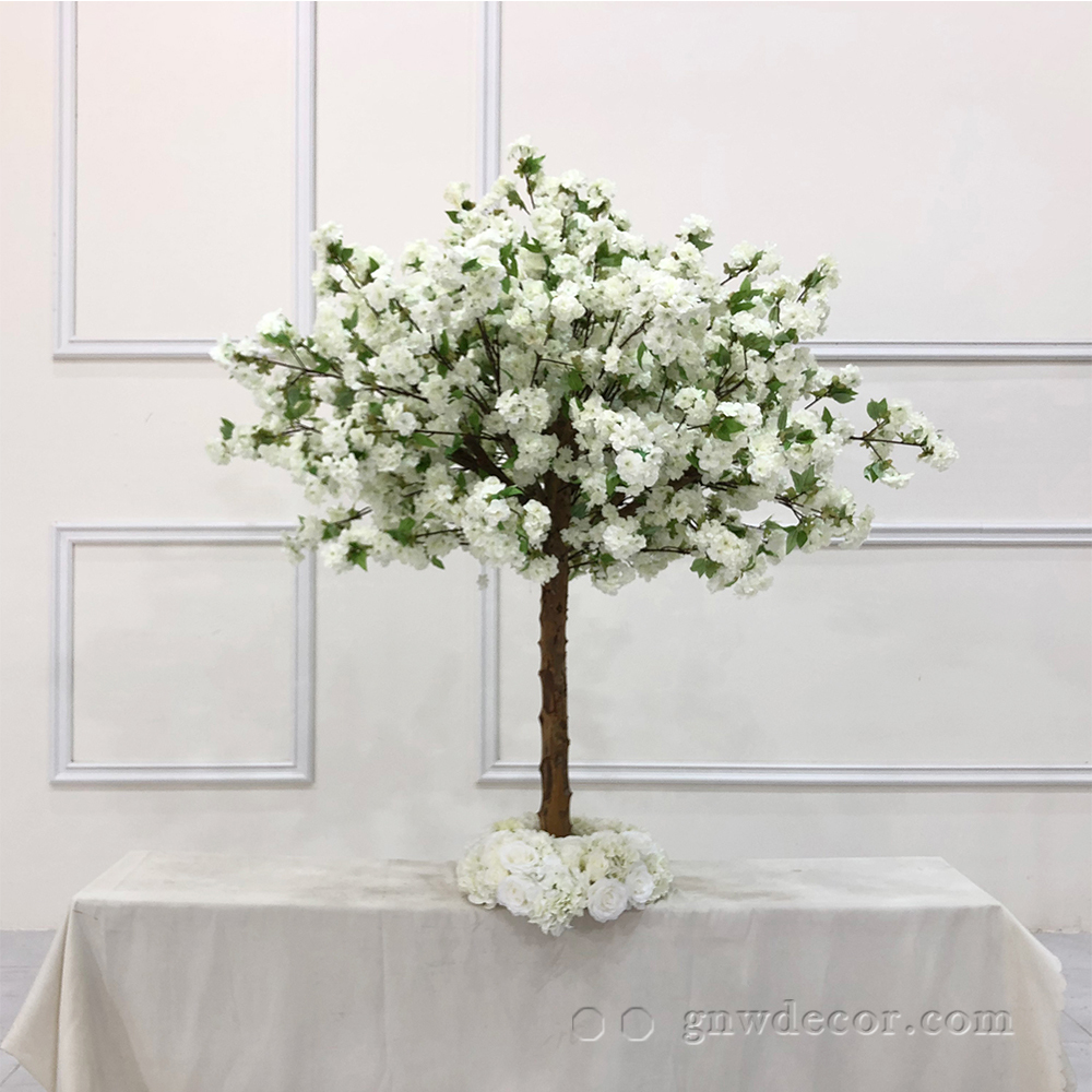 Artificial flower tree for table centerpiece