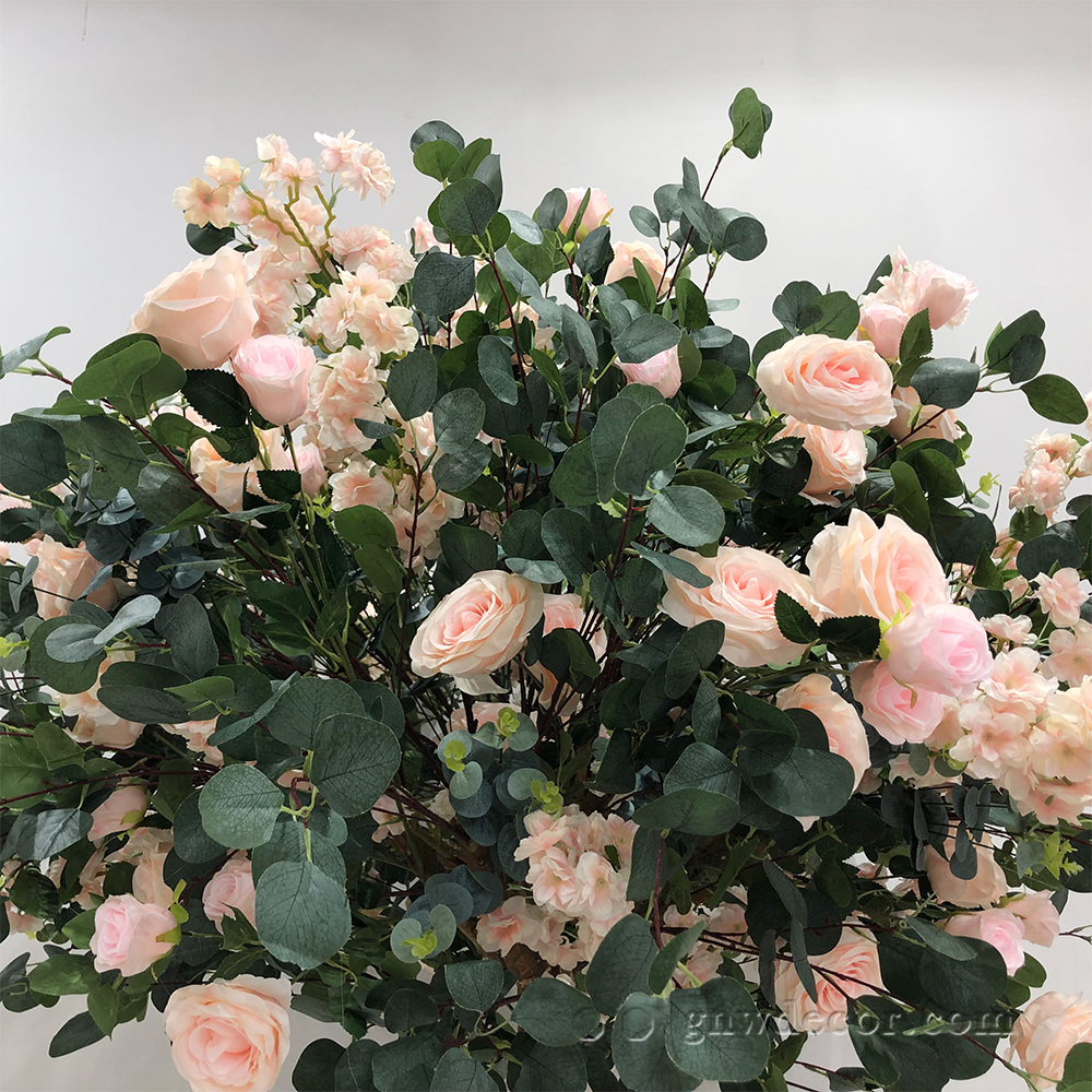 Artificial flower tree for table centerpiece