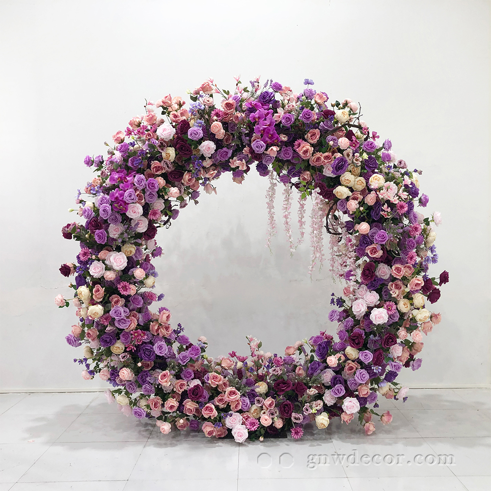 Artificial flower arch : circle ring shape