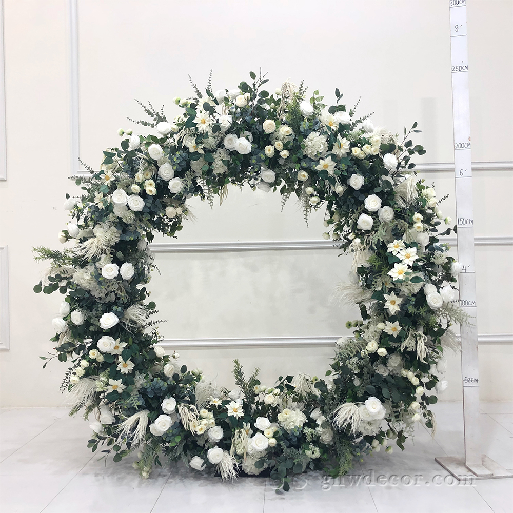 Artificial flower arch : circle ring shape